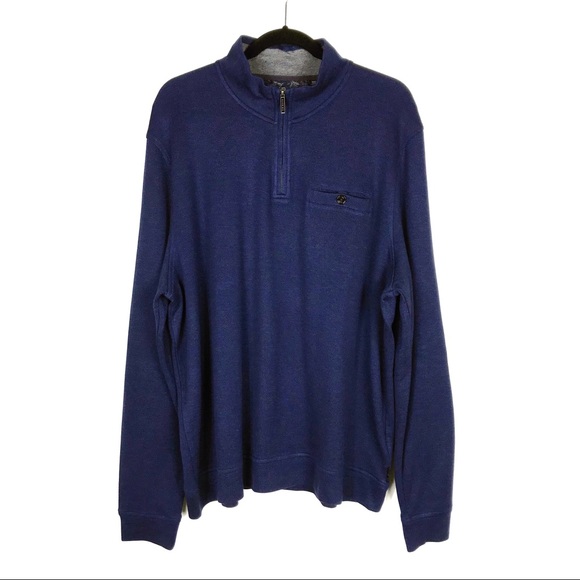 Ted Baker Blue 1/4 Zip Pullover Knit Top - Picture 1 of 16